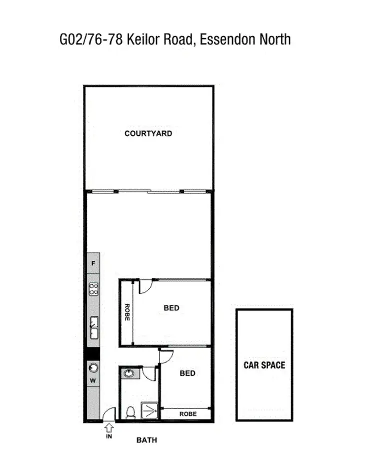 Floorplan of Homely apartment listing, G02/76 Keilor Road, Essendon North VIC 3041
