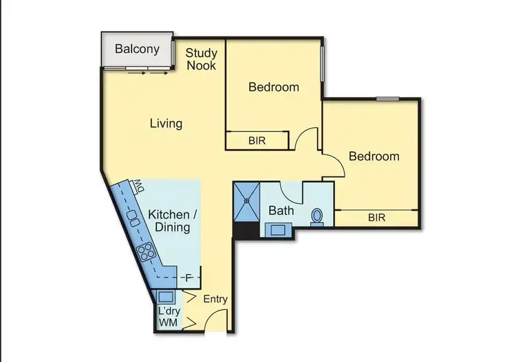 Floorplan of Homely apartment listing, 20-10/283 City road, Southbank VIC 3006