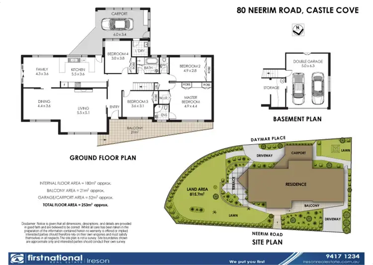 Floorplan of Homely house listing, 80 Neerim Road, Castle Cove NSW 2069