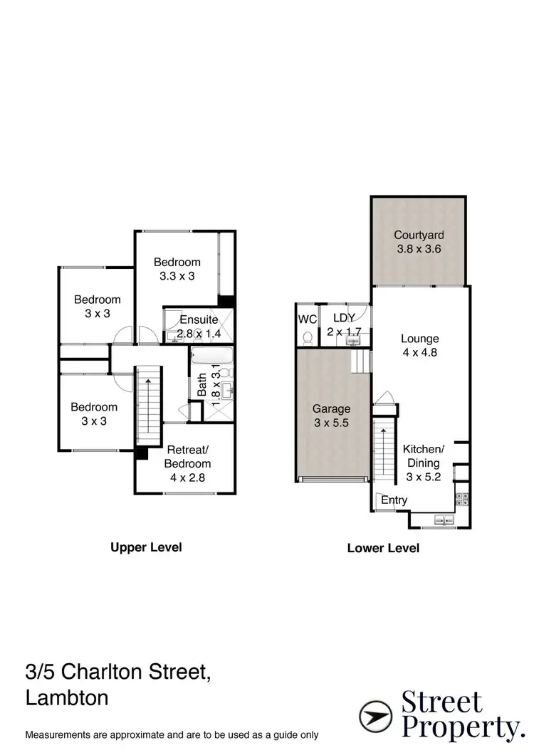 Floorplan of Homely townhouse listing, 3/5 Charlton Street, Lambton NSW 2299