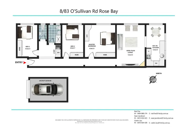 Floorplan of Homely apartment listing, 8/83 O'Sullivan Road, Rose Bay NSW 2029