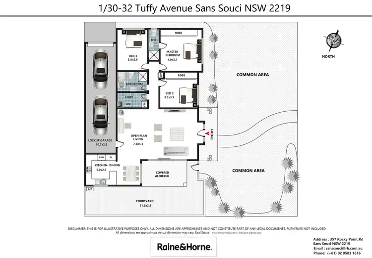 Floorplan of Homely villa listing, 1/30 Tuffy Avenue, Sans Souci NSW 2219
