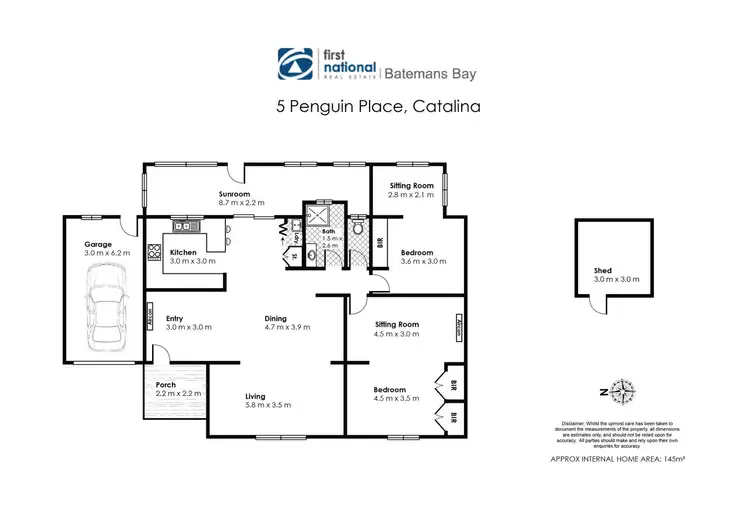 Floorplan of Homely house listing, 5 Penguin Place, Catalina NSW 2536
