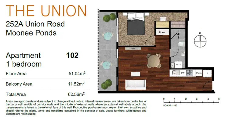 Floorplan of Homely apartment listing, 102/252A Union Road, Moonee Ponds VIC 3039