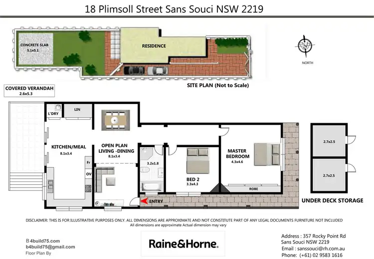 Floorplan of Homely semi-detached listing, 18 Plimsoll Street, Sans Souci NSW 2219