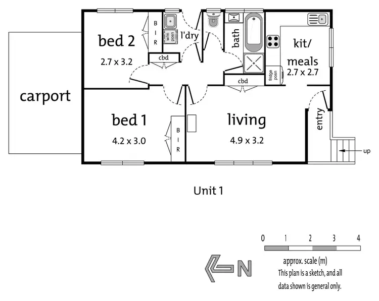 Floorplan of Homely unit listing, 1 & 2/7 Hedge End Road, Mitcham VIC 3132