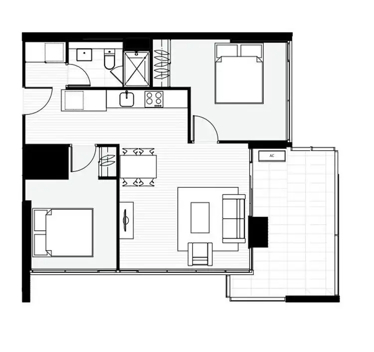 Floorplan of Homely apartment listing, 6.05/11 Rose Lane, Melbourne VIC 3000