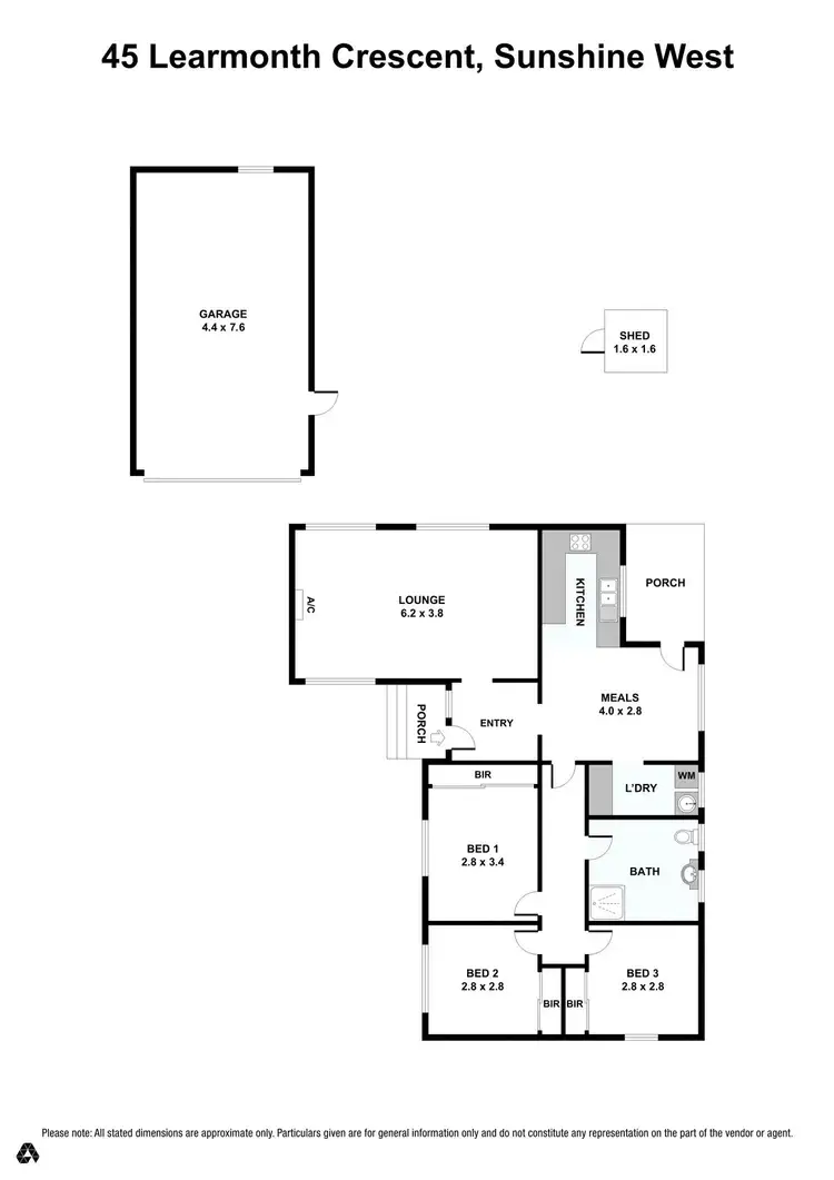 Floorplan of Homely house listing, 45 Learmonth Crescent, Sunshine West VIC 3020