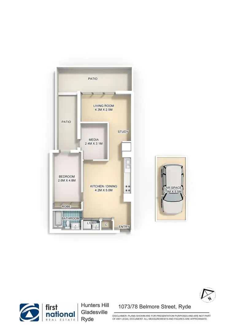 Floorplan of Homely apartment listing, 1073/78A Belmore Street, Ryde NSW 2112