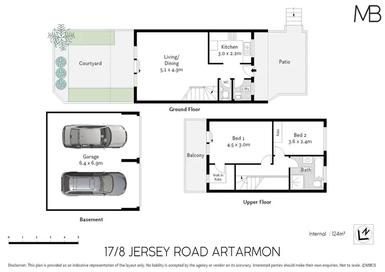 Floorplan of Homely townhouse listing, 17/8 Jersey Road, Artarmon NSW 2064