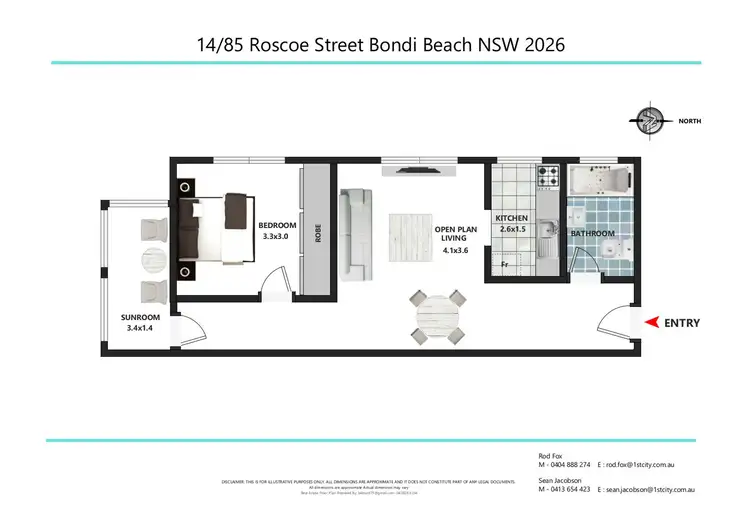 Floorplan of Homely apartment listing, 14/85 Roscoe Street, Bondi Beach NSW 2026