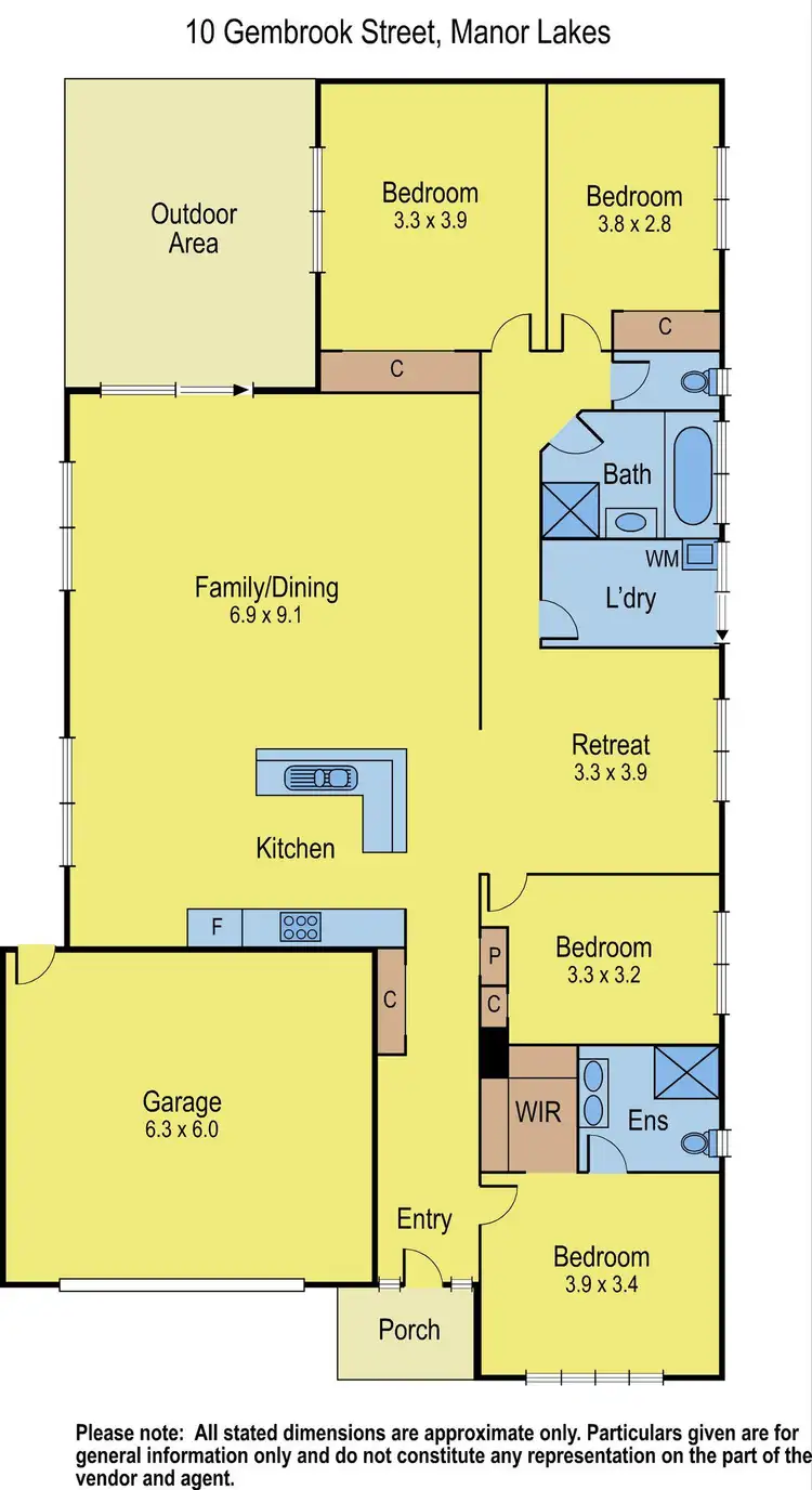 Floorplan of Homely house listing, 10 Gembrook Street, Manor Lakes VIC 3024