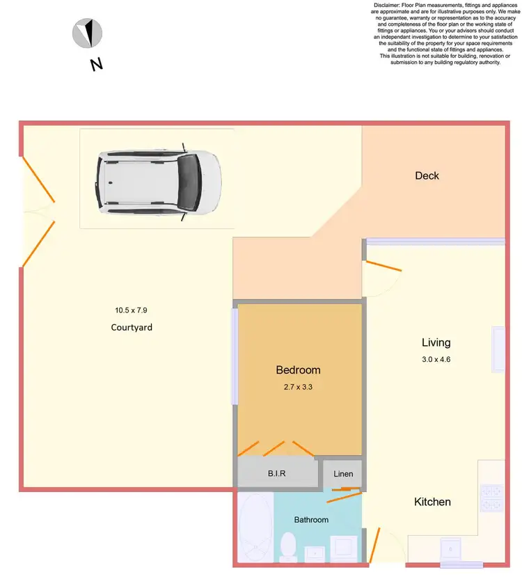 Floorplan of Homely apartment listing, 1/2 St Kinnord Street, Aberfeldie VIC 3040