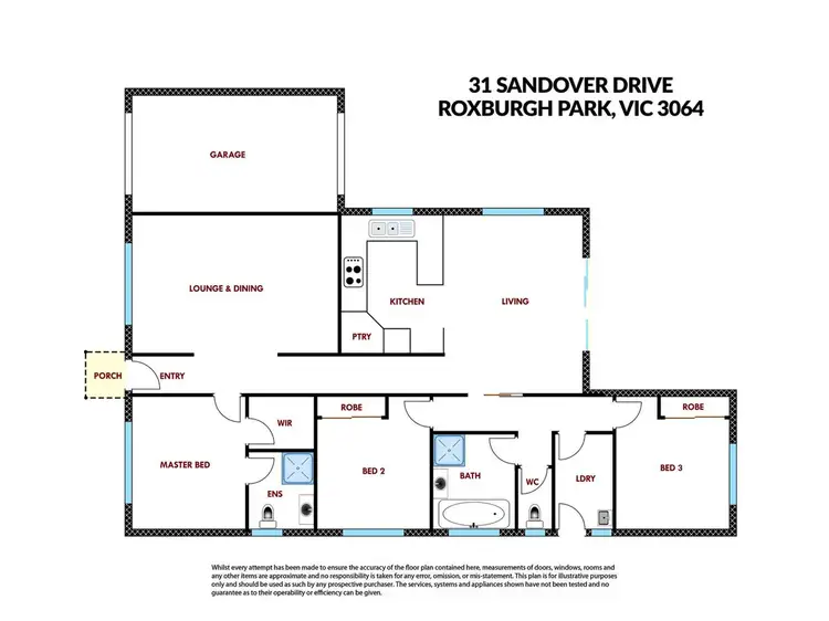 Floorplan of Homely house listing, 31 Sandover Drive, Roxburgh Park VIC 3064
