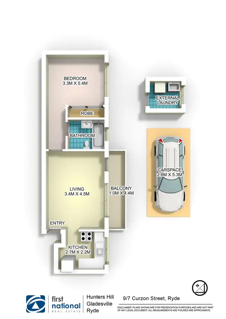 Floorplan of Homely unit listing, 9/7 Curzon Street, Ryde NSW 2112