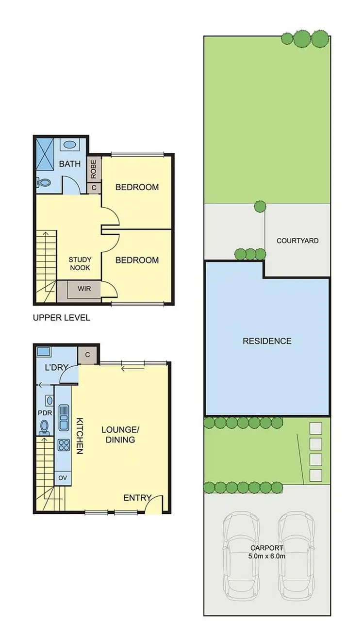 Floorplan of Homely townhouse listing, 6/100 Enterprise Drive, Bundoora VIC 3083