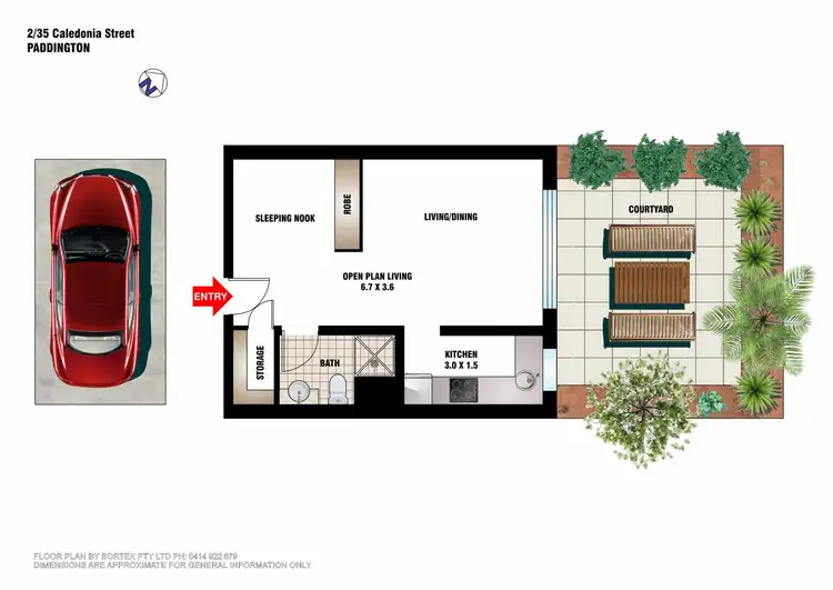 Floorplan of Homely apartment listing, 2/35 Caledonia Street, Paddington NSW 2021