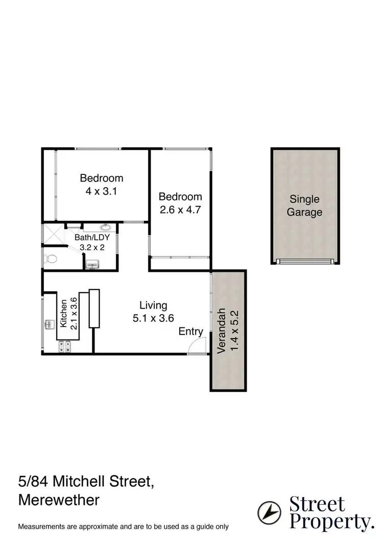Floorplan of Homely apartment listing, 5/84 Mitchell Street, Merewether NSW 2291