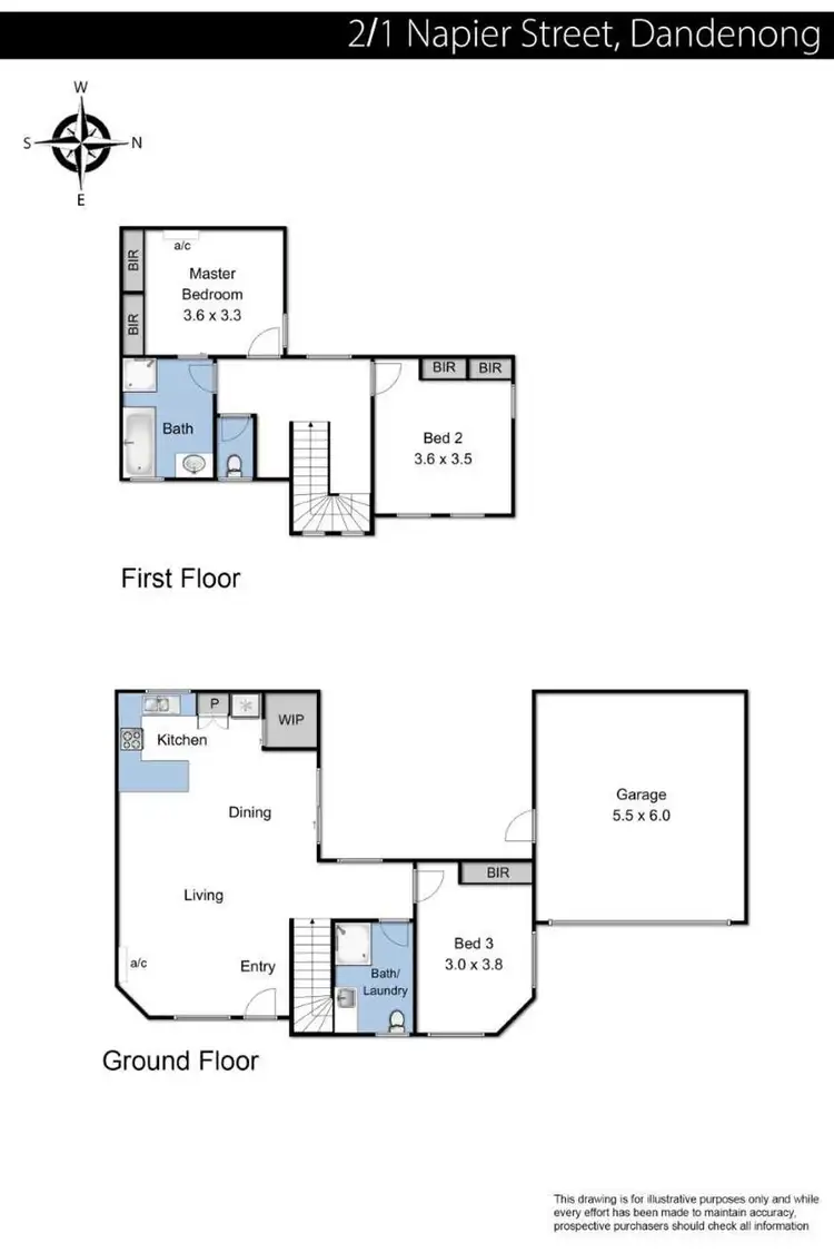 Floorplan of Homely townhouse listing, 2/1 Napier Street, Dandenong VIC 3175