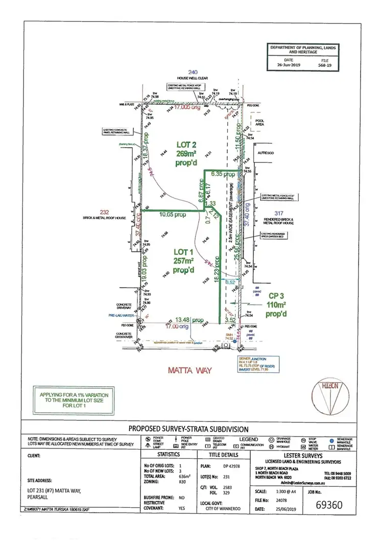 Floorplan of Homely land listing, 7 Matta Way, Pearsall WA 6065