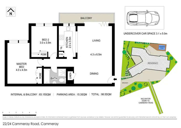 Floorplan of Homely apartment listing, 22/24 Cammeray Road, Cammeray NSW 2062