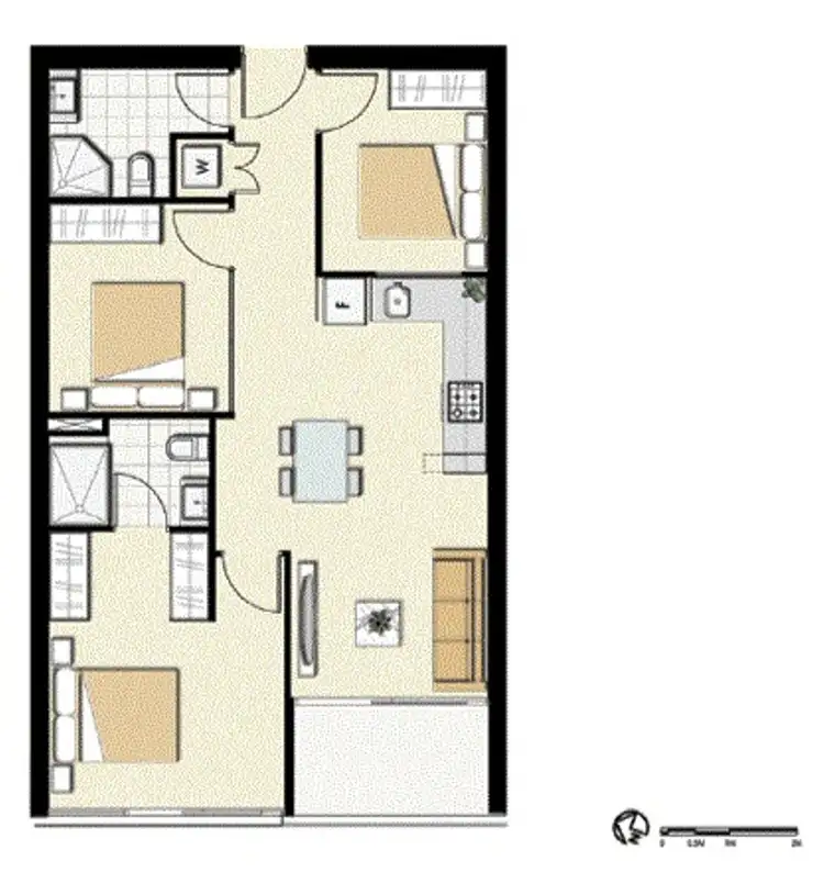 Floorplan of Homely apartment listing, 3.04/8 Sutherland Street, Melbourne VIC 3000