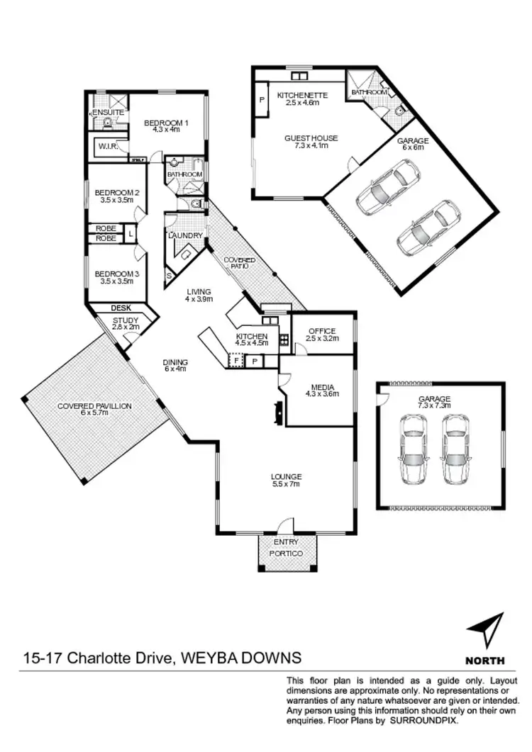 Floorplan of Homely house listing, 15-17 Charlotte Drive, Weyba Downs QLD 4562