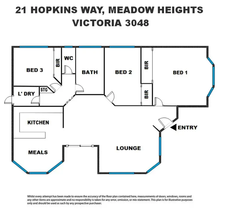 Floorplan of Homely house listing, 21 Hopkins Way, Meadow Heights VIC 3048