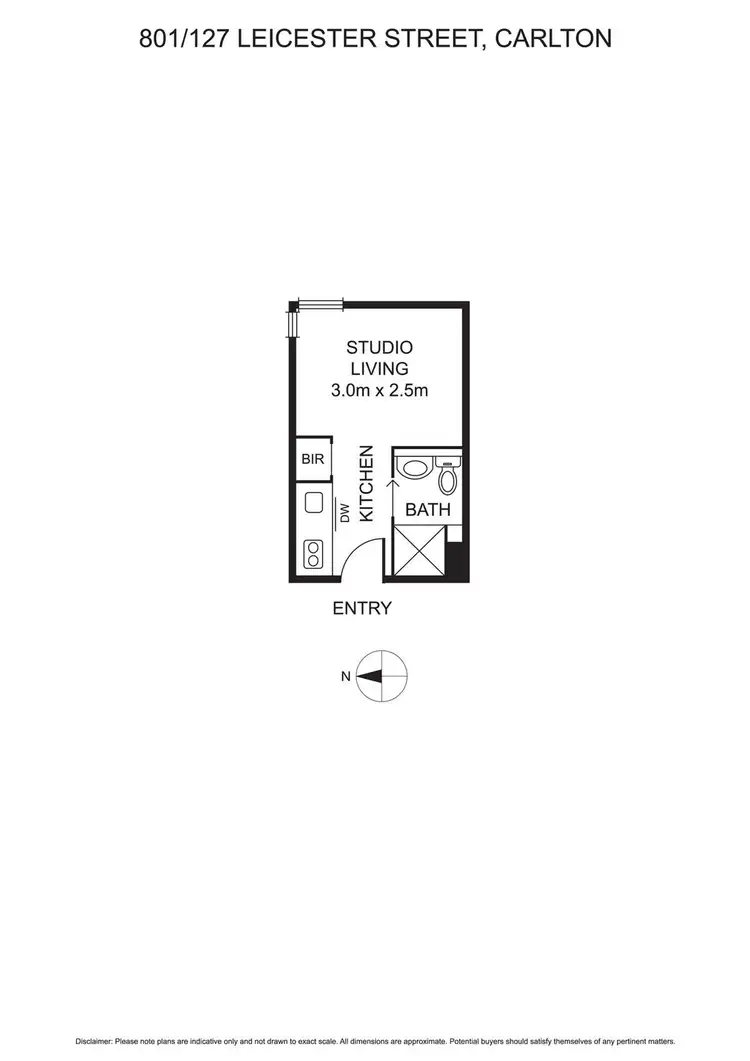 Floorplan of Homely unit listing, 801/127-133 Leicester Street, Carlton VIC 3053