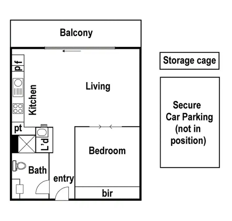 Floorplan of Homely apartment listing, 506/185 Boundary Road, North Melbourne VIC 3051