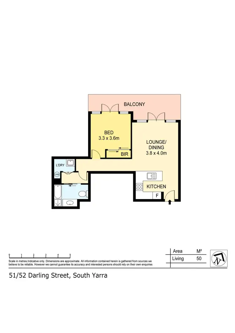 Floorplan of Homely apartment listing, 309/52 Darling Street, South Yarra VIC 3141