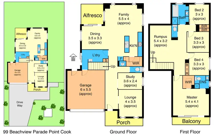 Floorplan of Homely house listing, 99 Beachview Parade, Sanctuary Lakes VIC 3030