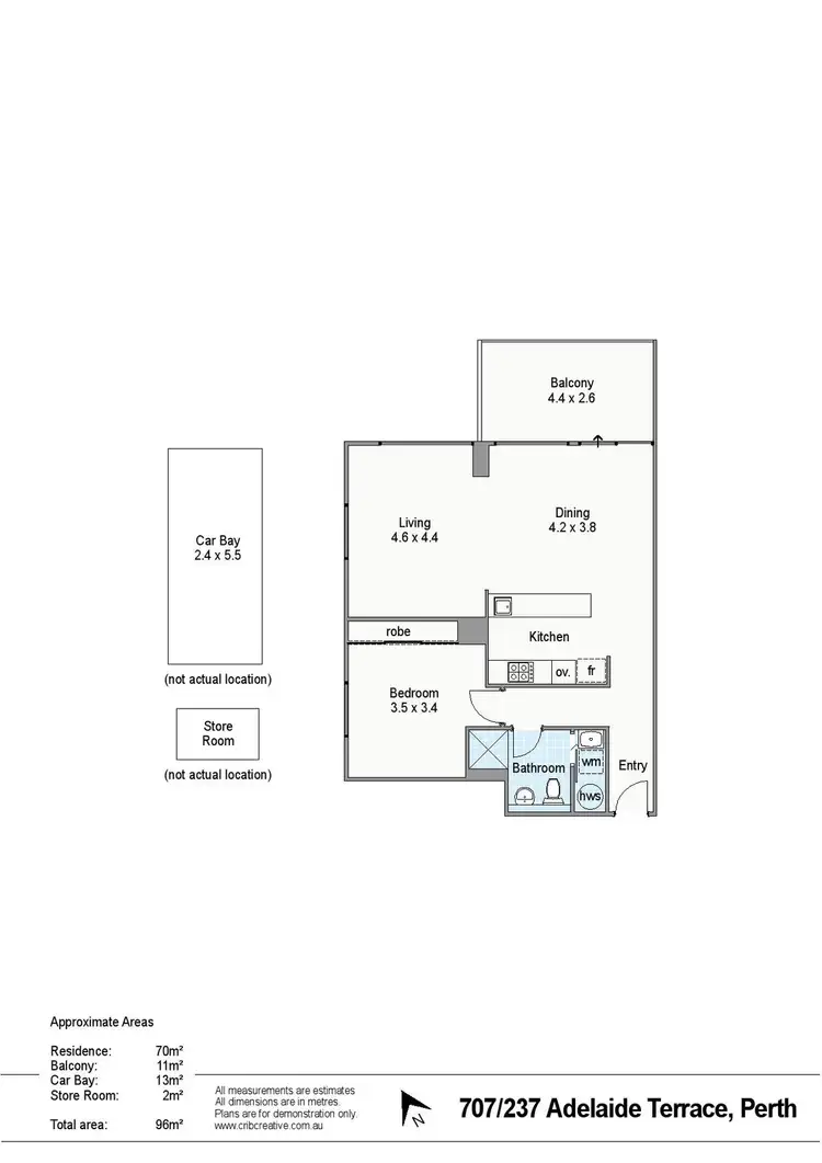 Floorplan of Homely apartment listing, 707/237 Adelaide Terrace, Perth WA 6000