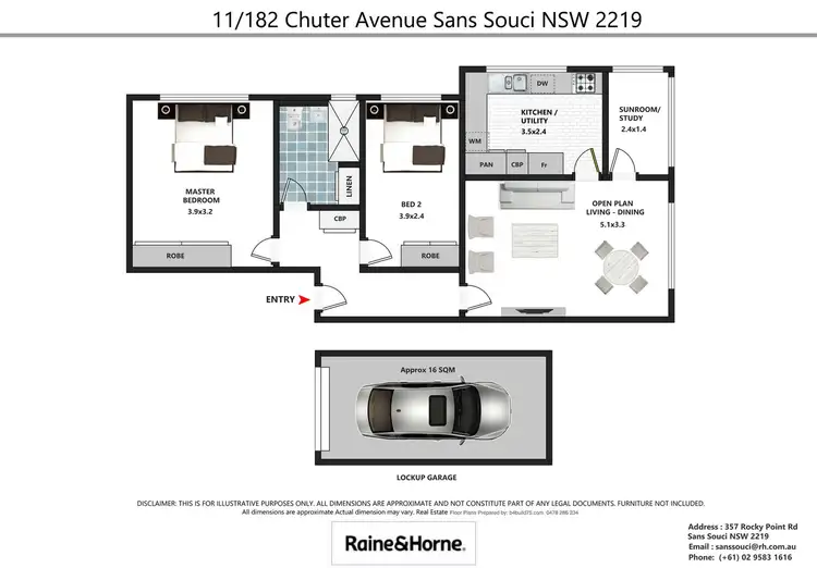 Floorplan of Homely unit listing, 11/182 Chuter Avenue, Sans Souci NSW 2219