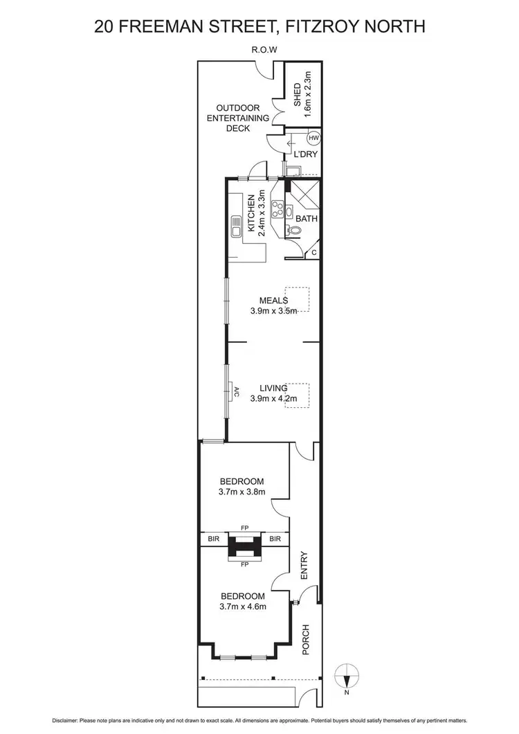 Floorplan of Homely house listing, 20 Freeman Street, Fitzroy North VIC 3068