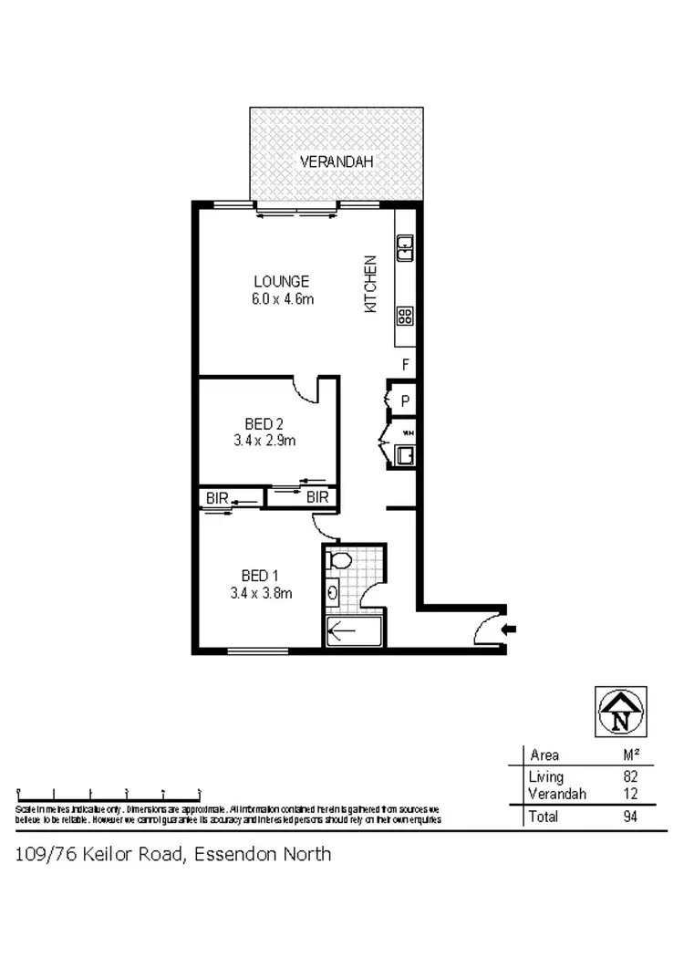 Floorplan of Homely apartment listing, 109/76-78 Keilor Road, Essendon VIC 3040