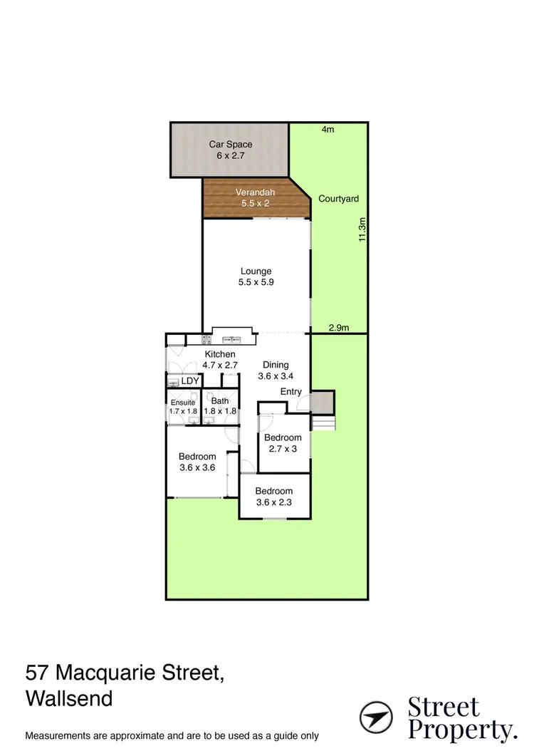 Floorplan of Homely house listing, 57 Macquarie Street, Wallsend NSW 2287