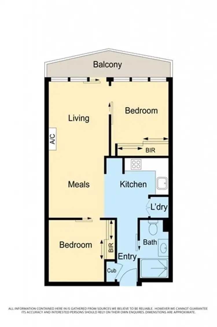 Floorplan of Homely apartment listing, 2008/7 Katherine Place, Melbourne VIC 3000