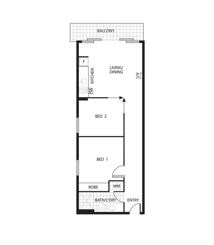 Floorplan of Homely apartment listing, 1207/25 Therry Street, Melbourne VIC 3000
