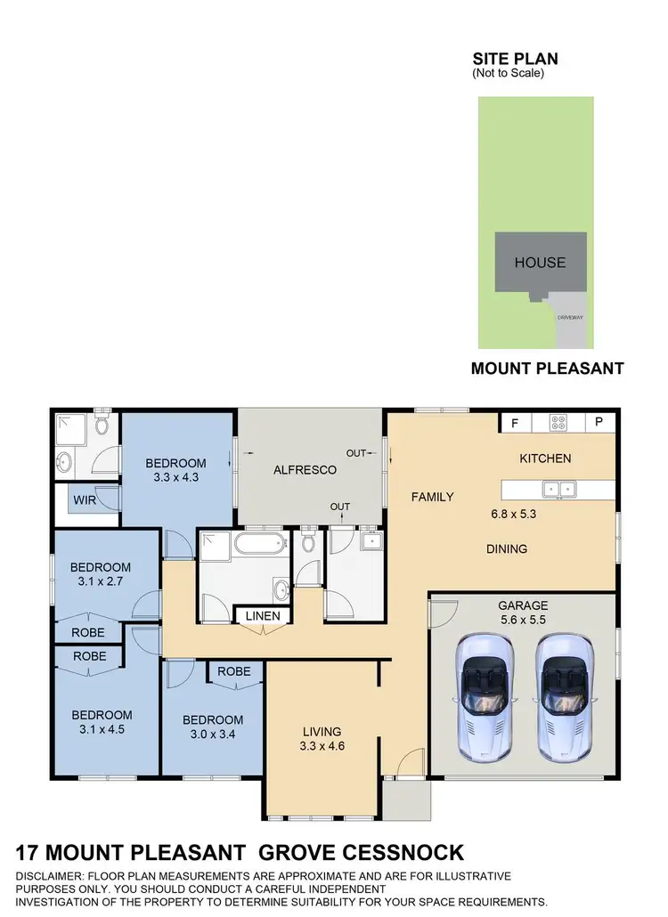 Floorplan of Homely house listing, 17 Mount Pleasant Grove, Cessnock NSW 2325