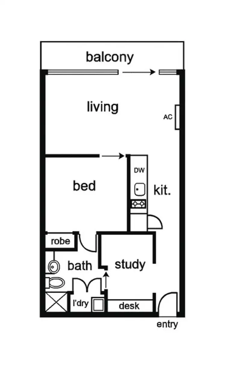Floorplan of Homely apartment listing, 206/4 Bik Lane, Fitzroy North VIC 3068