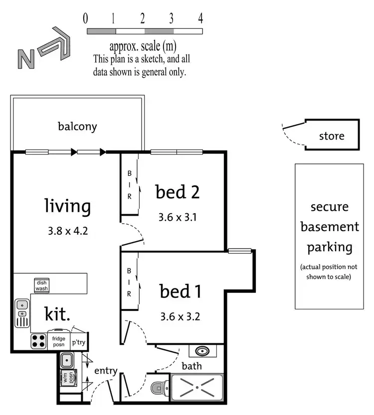 Floorplan of Homely apartment listing, 304/296 Mt Dandenong Road, Croydon VIC 3136