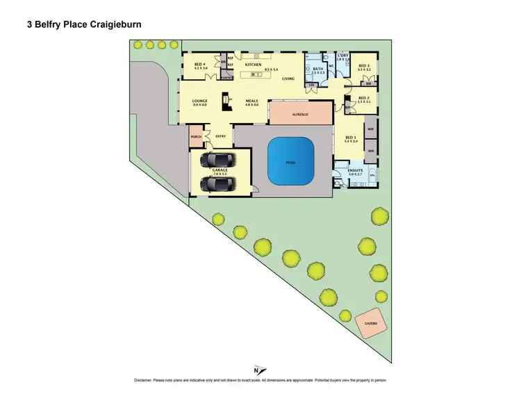 Floorplan of Homely house listing, 3 Belfry Place, Craigieburn VIC 3064
