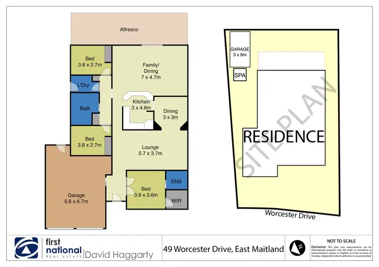 Floorplan of Homely house listing, 49 Worcester Drive, East Maitland NSW 2323