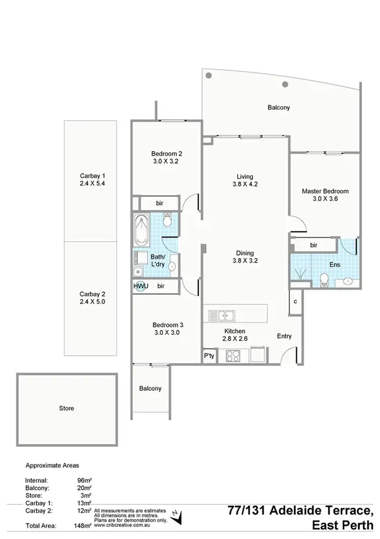 Floorplan of Homely apartment listing, 77/131 Adelaide Terrace, East Perth WA 6004