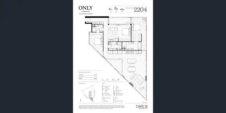 Floorplan of Homely apartment listing, 2204/1 Ascot Vale Road, Flemington VIC 3031