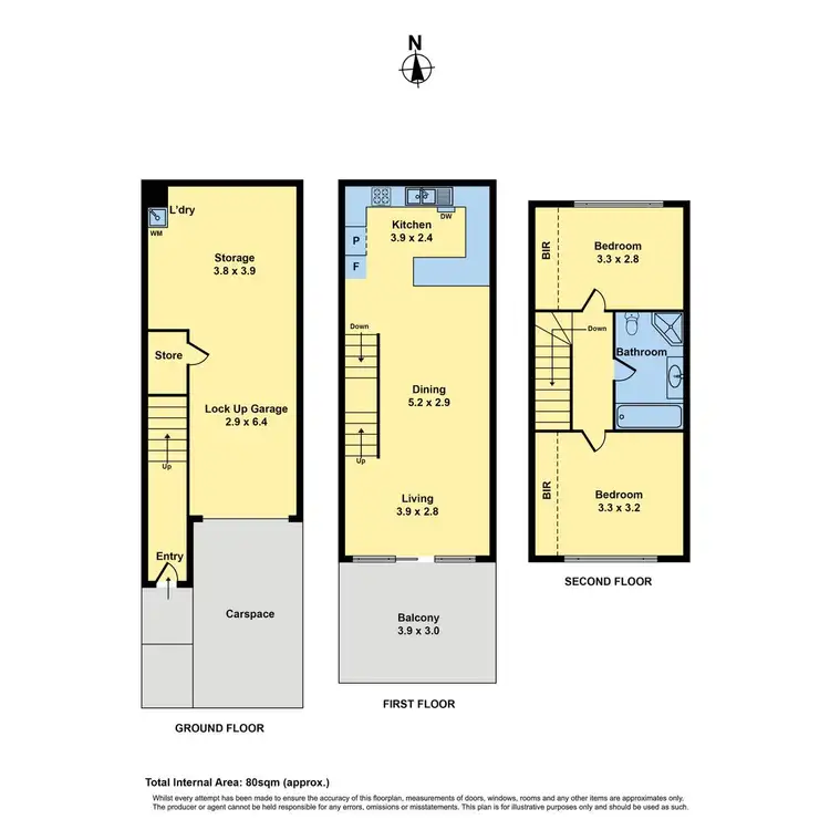 Floorplan of Homely townhouse listing, 31 Rogan Lane, Kensington VIC 3031
