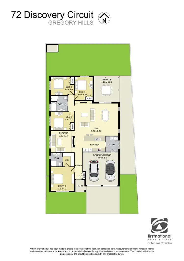 Floorplan of Homely house listing, 72 Discovery Circuit, Gregory Hills NSW 2557