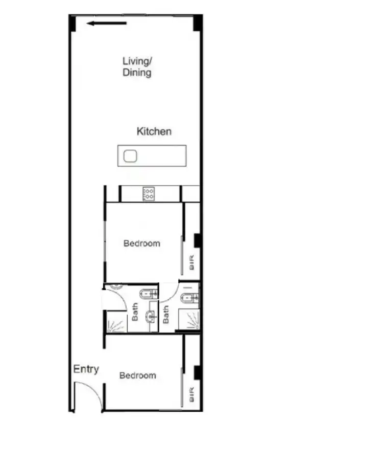 Floorplan of Homely apartment listing, 209/601 Little Collins Street, Melbourne VIC 3000