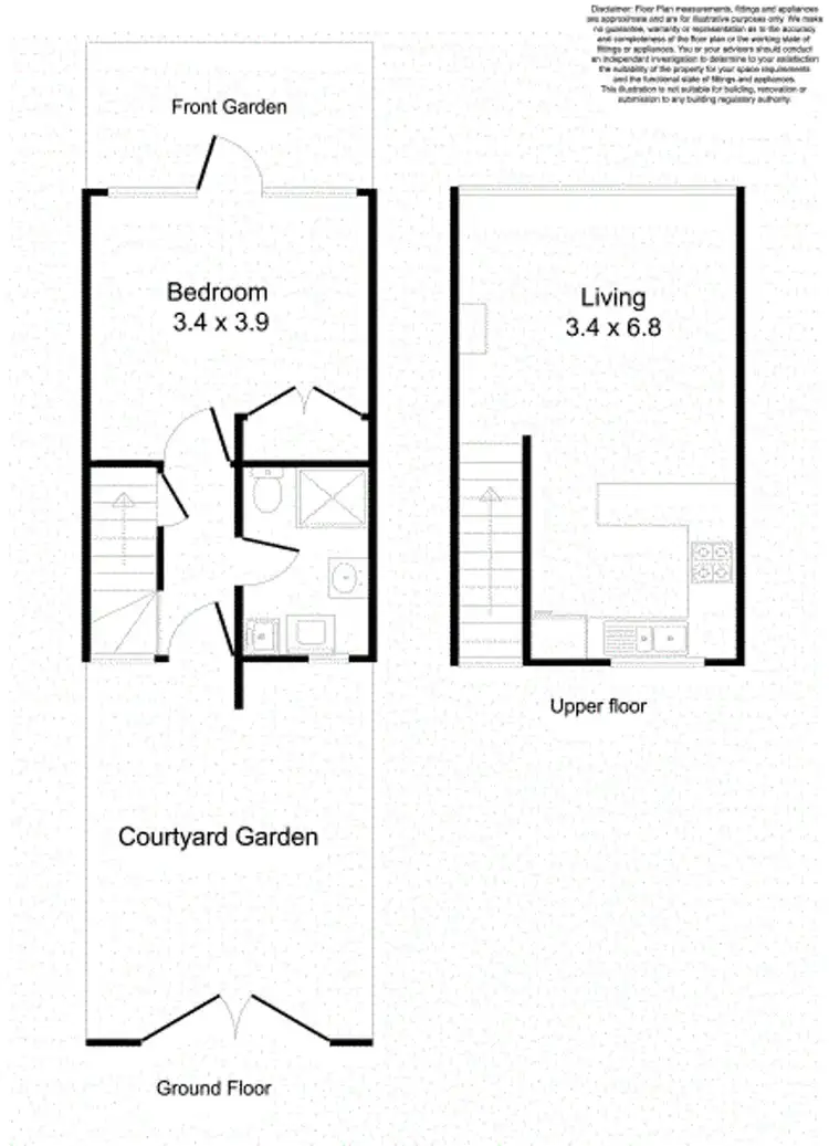 Floorplan of Homely townhouse listing, 40 Maloney Street, Kensington VIC 3031